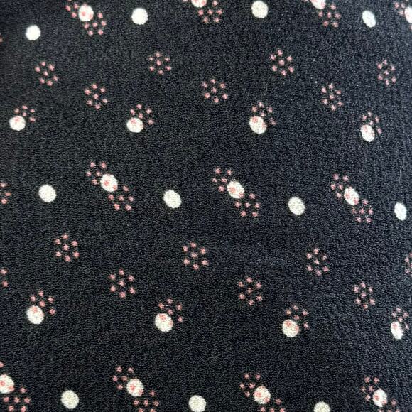 41 Hawthorn Black Pleated Keyhole Sleeveless Mini Dress Womens M Pink/White Dot - Picture 3 of 14